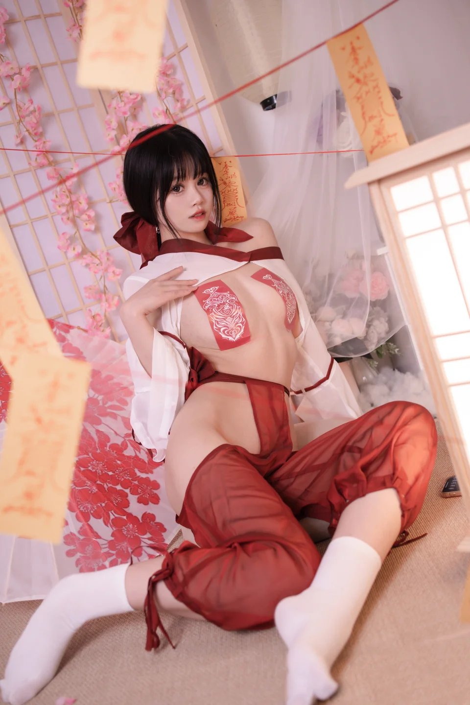 星黛鹿鹿 - No.010 祈福巫女 [56P-720MB] tg@simisebaisi 【丝足阁】003.webp